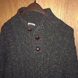 Heritage Sweater, Irish Fisherman's ButtonMock